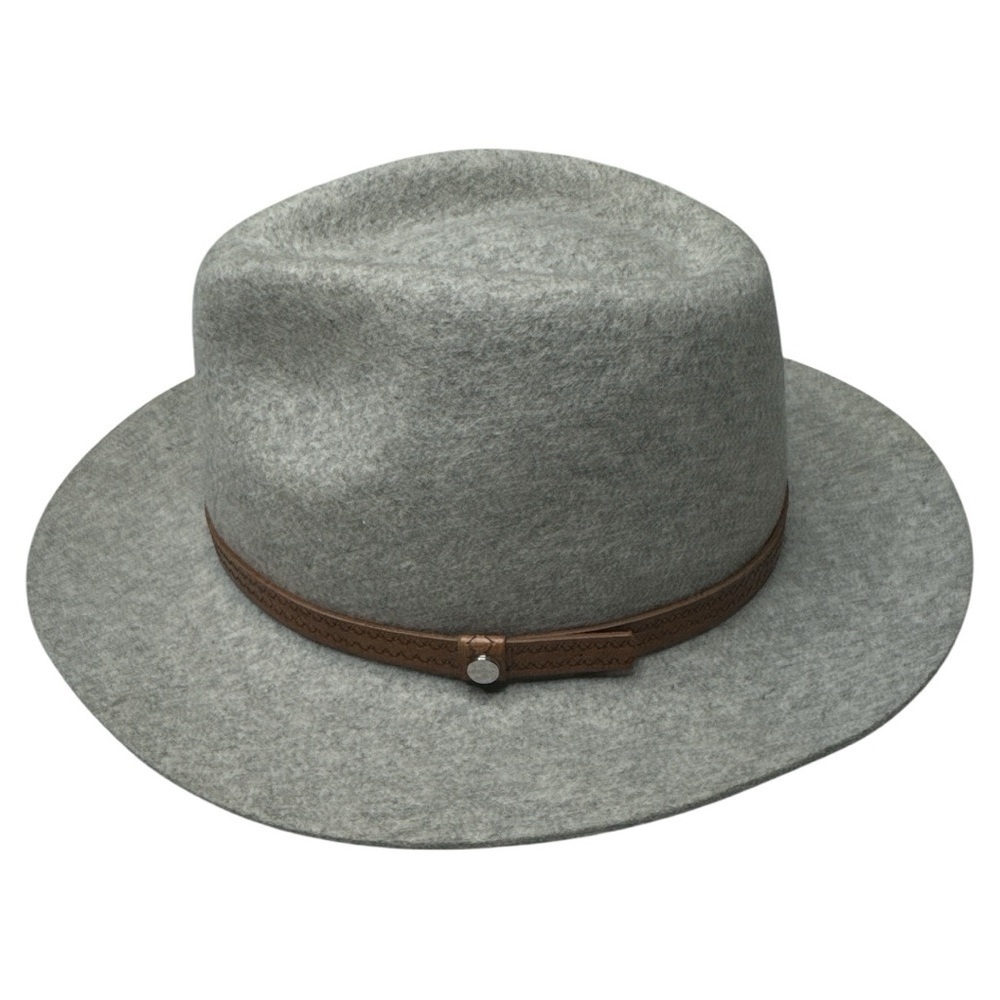 Kooringal Wool Felt Gray Kallie Safari Fedora Hat OS - Picture 12 of 13